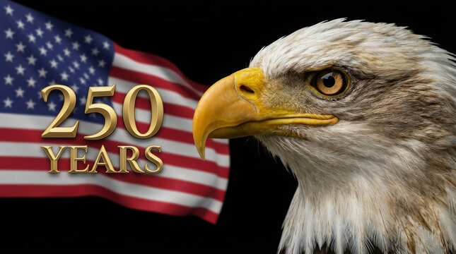 America bald eagle flag patriotism anniversary 250 th pride 250 th year america bald eagle flag. Fourth july independence freedom. american united state us, patriotic anniversary celebration