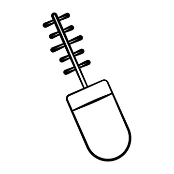 Mascara Wand Icon. Perfect for cosmetics branding, beauty salon logos, eyelash extension studios, makeup artist portfolios, e-commerce web design, and makeup tutorial graphics.