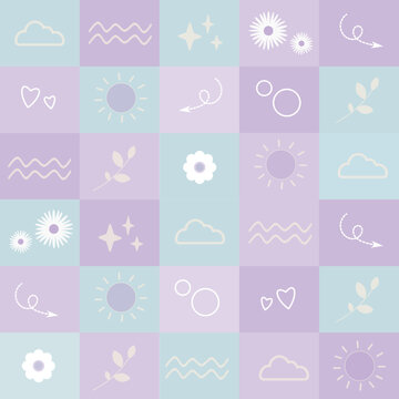 Vibrant summer seamless pattern with tropical elements for versatile backgrounds.
