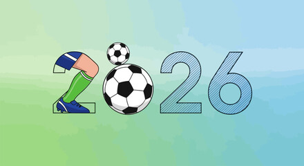 Obraz premium Soccer Ball Numbers Sports Event.