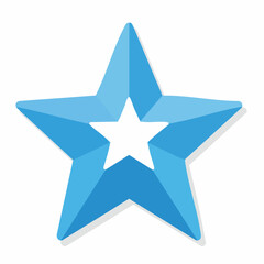 Obraz premium Blue Star Icon with White Inner Star