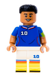Obraz premium Dortmund - Deutschland 28. mai 2026 - Lego Minifigure Fussballer Kylian Mbappé