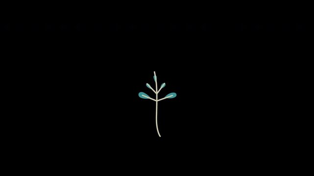 Glowing blue plant grows in darkness