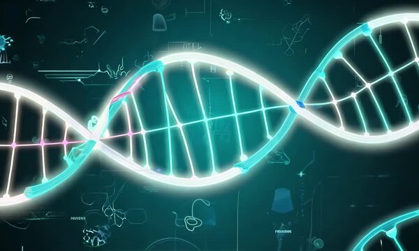 Medical illustrations of bacteria, viruses, and microscopic molecules relevant to scientific research