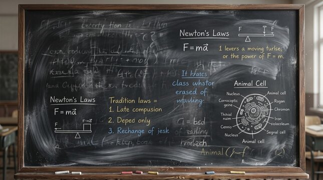 bar chart with chalk on blackboard