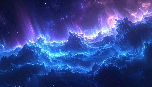 Vibrant Cosmic Cloud Formation in Space.