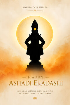Vitthal Vithoba Panduranga Hari Pandharinath Celebrating Ashadhi Ekadashi Kartiki Ekadashi Maghi Ekadashi Chaitri Ekadashi and Guru Purnima Divine Festival Artwork
