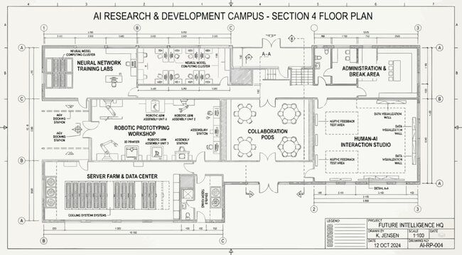 Ai research and development campus section 4 floor plan blueprint