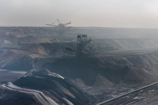 Germany, View of brown charcoal mining at Garzweiler