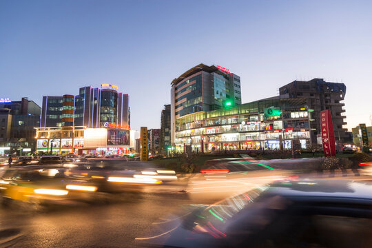 Ethiopia, Addis Ababa, City at night