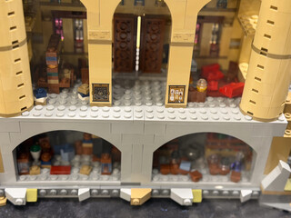 Obraz premium Lego style building facade with arches