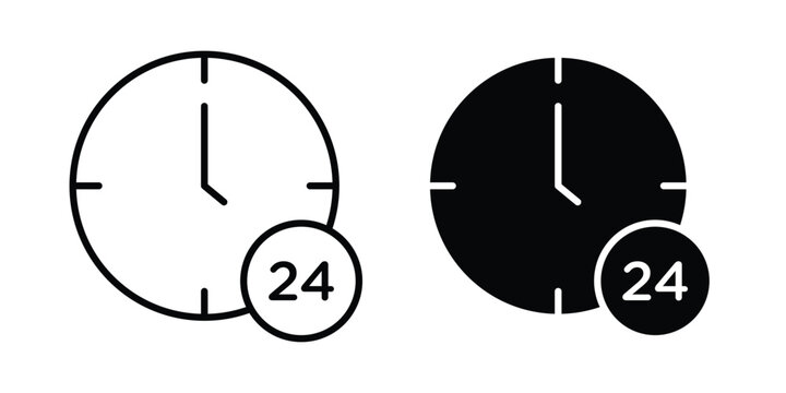 Time twenty four icon graphic element for project and web designs
