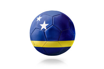 Fototapeta premium Curaçao Flag Soccer Ball Isolated