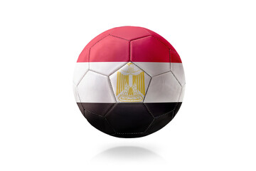 Obraz premium Egypt Flag Soccer Ball Studio Shot