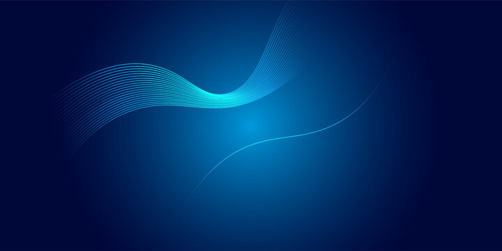 Abstract blue modern background with smooth lines. Dynamic waves. vector illustration.