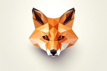 Naklejka premium Fox head wildlife animal mammal.