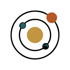 Solar System Model with Planets Orbit. © daksarupa