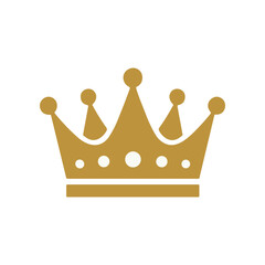 Golden Crown Royal Symbol Icon. © daksarupa