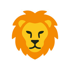 Lion Face Closeup Cartoon Illustration. © daksarupa