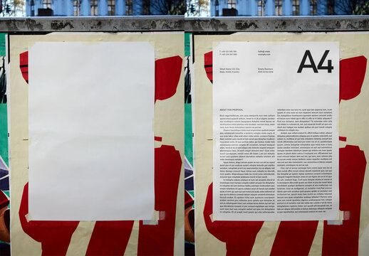 Mockup Of Customized A4 Poster