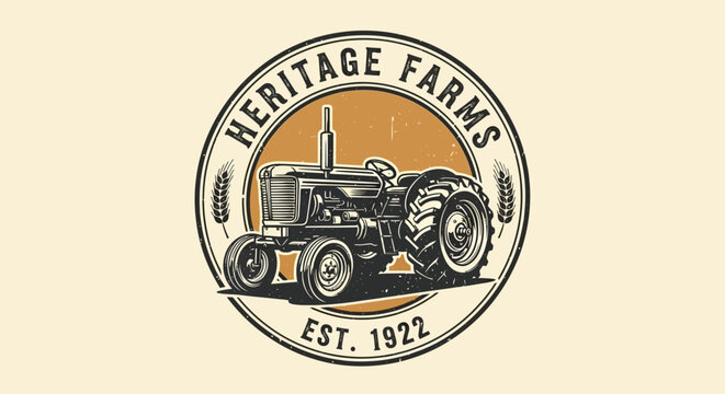 Elegant retro art studio logo, a monochromatic vintage emblem for creative artisans, established 1928
