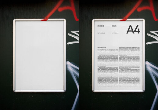 Mockup Of Customizable A4 Vertical Poster