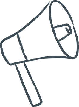 Megaphone Announcement Outline Icon Symbol for Promotion and Marketing