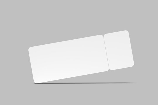 Ticket Design Mockup Icon Blank	

