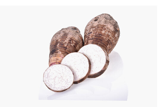 taro isolated on white background.