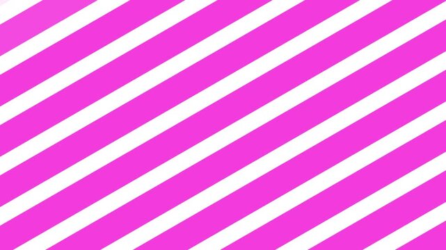 4k abstract pink and white diagonal lines moving from top left to bottom right, seamless dynamic wavy stripes video loop background.