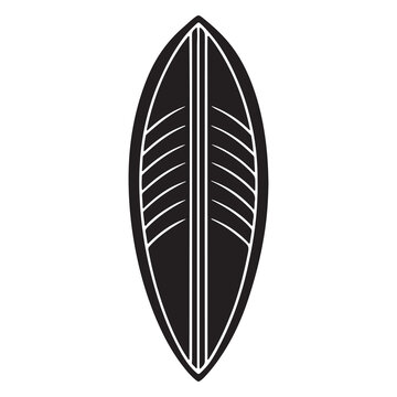 Surfboard icon design surfing sports equipment wave rider surf board graphics