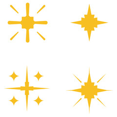 Obraz premium Golden Sparkle Burst Shapes in Abstract Composition