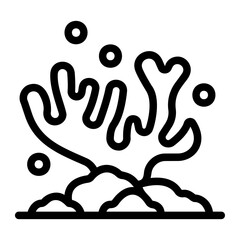 Coral reef Line Icon © ilham