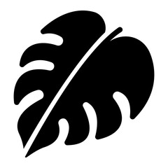Monstera leaf Solid icon © ilham
