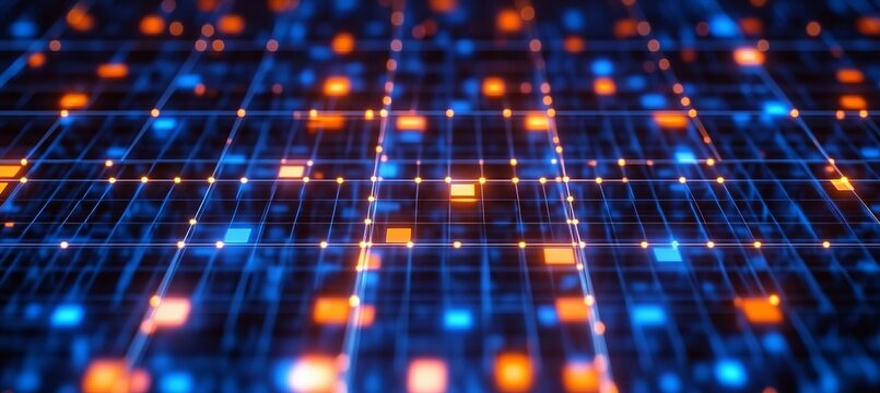 Futuristic Technology Circuitry Background with Digital Connectivity in a Wired Cyberspace Network
