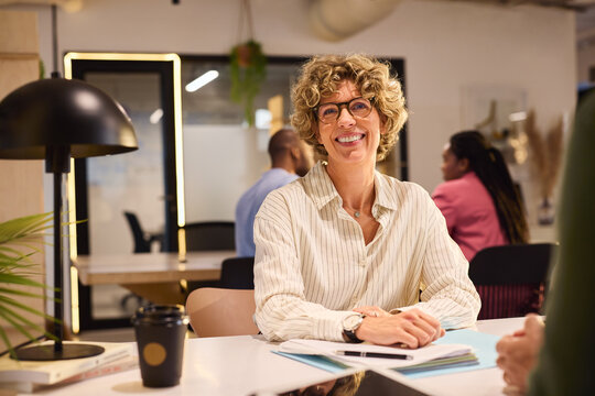 Successful mature business woman looking at camera