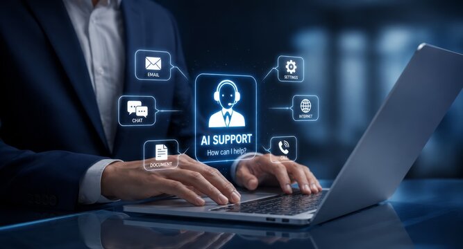 Intelligent AI Chatbot Interface for Automated Customer Support and Digital Communication