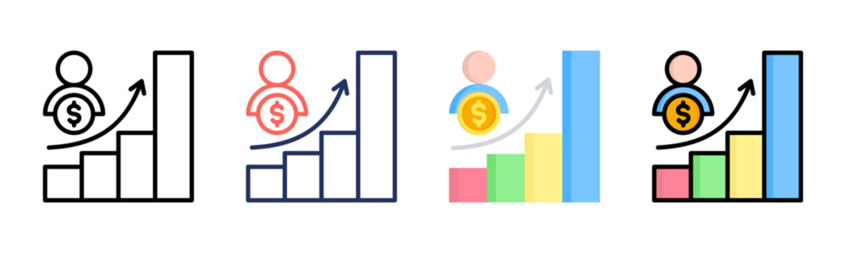 Per Capita icon set multiple style collection
