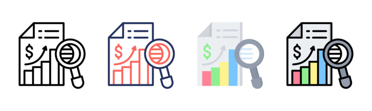Transparency icon set multiple style collection
