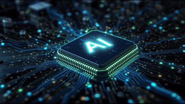 Artificial Intelligence Technology Circuit Board.