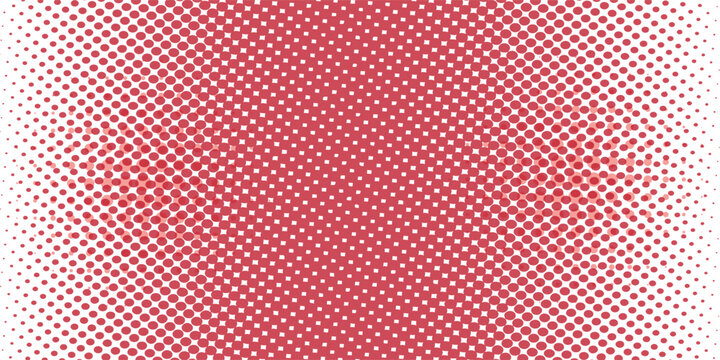 Red dot gradient pattern background. Isolated object on white background.