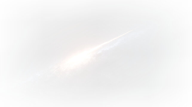 Golden comet trail with glowing particles and sparkling magic effect isolated PNG
