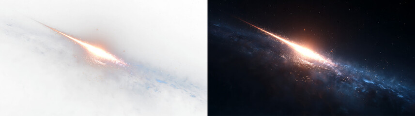 Abstract golden comet trail with luminous particles and magic glow PNG © Антон Миргородський