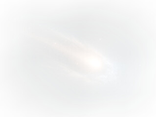 Luminous golden shooting star with glowing tail and magic effect PNG © Антон Миргородський