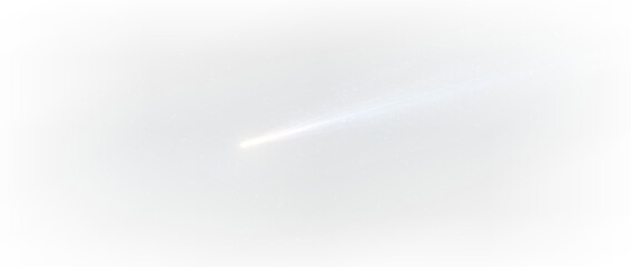Shooting golden comet with glowing tail and dust particles PNG © Антон Миргородський