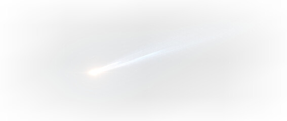 Fiery golden comet path with luminous particles and glow PNG © Антон Миргородський
