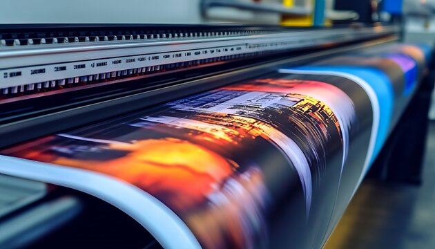 Vibrant Colors Unveiled on Roller Large Format Digital Printing Revolutionizes Stunning Graphics