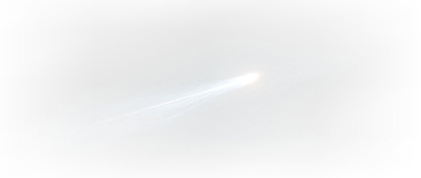 Golden star trail with bright glow and sparkling energy PNG