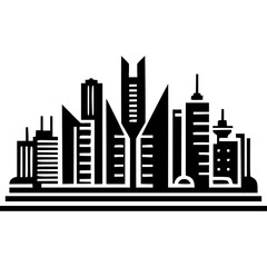 Fototapeta premium Manama Skyline Icon Vector