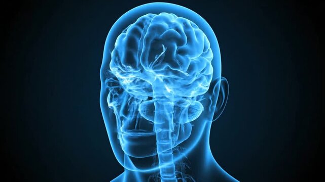 Human Brain Anatomy Medical Illustration.